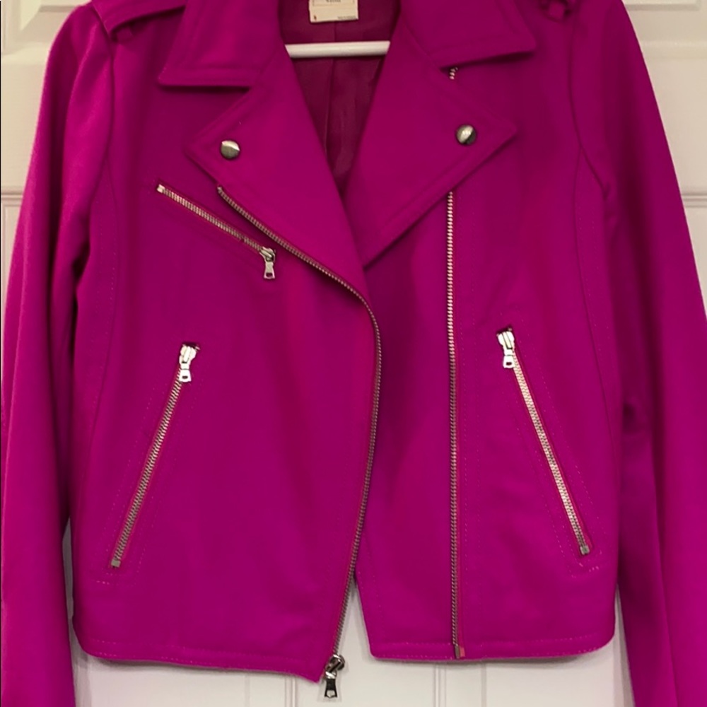 Fuchsia wool jacket - Picture 4 of 5